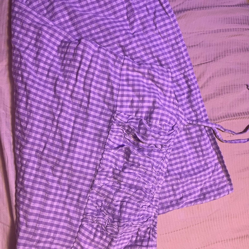 Purple Gingham mini dress